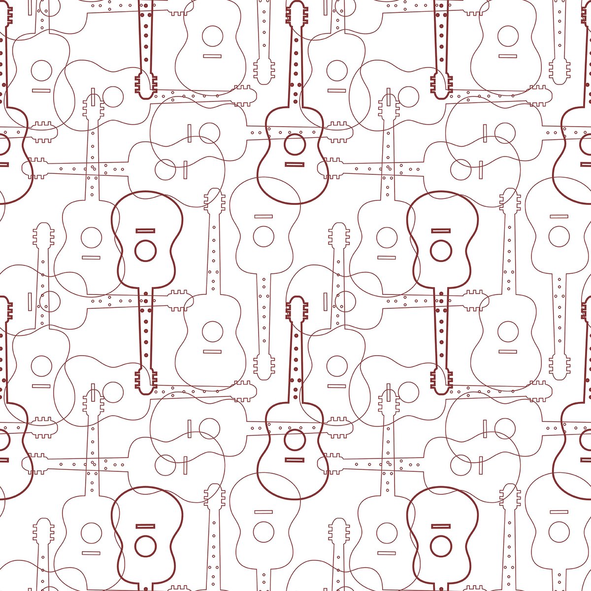 Behang – Gitaren silhouetten – Muziek – Wit Bruin – Warm – Industrieel – Landelijk modern – Muziekkamer – Slaapkamer – Tienerkamer – Studio – 0,53 x 10,05 M – hashtag