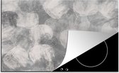 KitchenYeah® Inductie beschermer 80.2x52.2 cm - Abstract - Verf - Grijs - Schilderij - Kookplaataccessoires - Afdekplaat voor kookplaat - Inductiebeschermer - Inductiemat - Inductieplaat mat