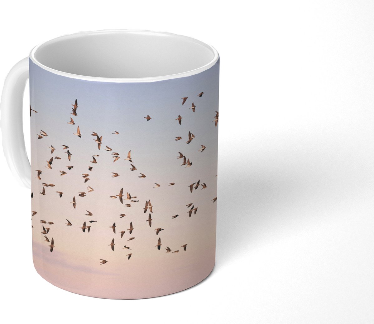 Mok - Koffiemok - Vogels - Zee - Lucht - Natuur - Zomer - Mokken - 350 ML - Beker - Koffiemokken - Theemok