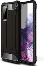 Schokbestendig Heavy Duty Hoesje Geschikt voor: Samsung Galaxy Note 20 Shock Proof Hybride - Back Cover - Dual Layer Armor Case - Extra Stevig - Zwart