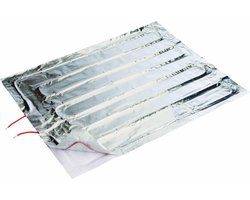 Zelfklevende Warmtemat - Verwarmingsmat Reptiel - Broedstoof Verwarming - Gelijkmatige Warmte - 34 x 34 cm - Zilver