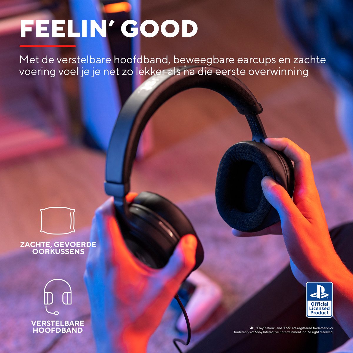 Trust GXT498 Forta - Licenced Gaming Headset - Geschikt voor Playstation 5 - PS4/PS5 - Zwart — afbeelding 3