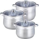 Kinghoff 7178 - Ensemble de casseroles à soupe 6 pièces - marmite - marmite à soupe - 7/8,6/10,7 litres