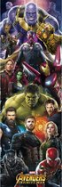 Avengers deurposter - Marvel - Thor - Hulk - Iron man - 53 x 158 cm