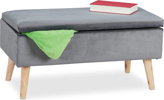 Banc à chaussures - banc avec coussin de siège et étagère à chaussures