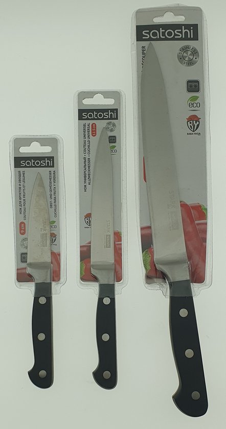 Satoshi Stark 3 delige keukenmessen set | bol