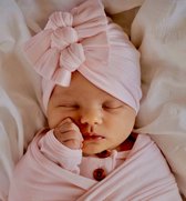 Baby Turban strikken geschikt voor 6 tot 18 maanden roze