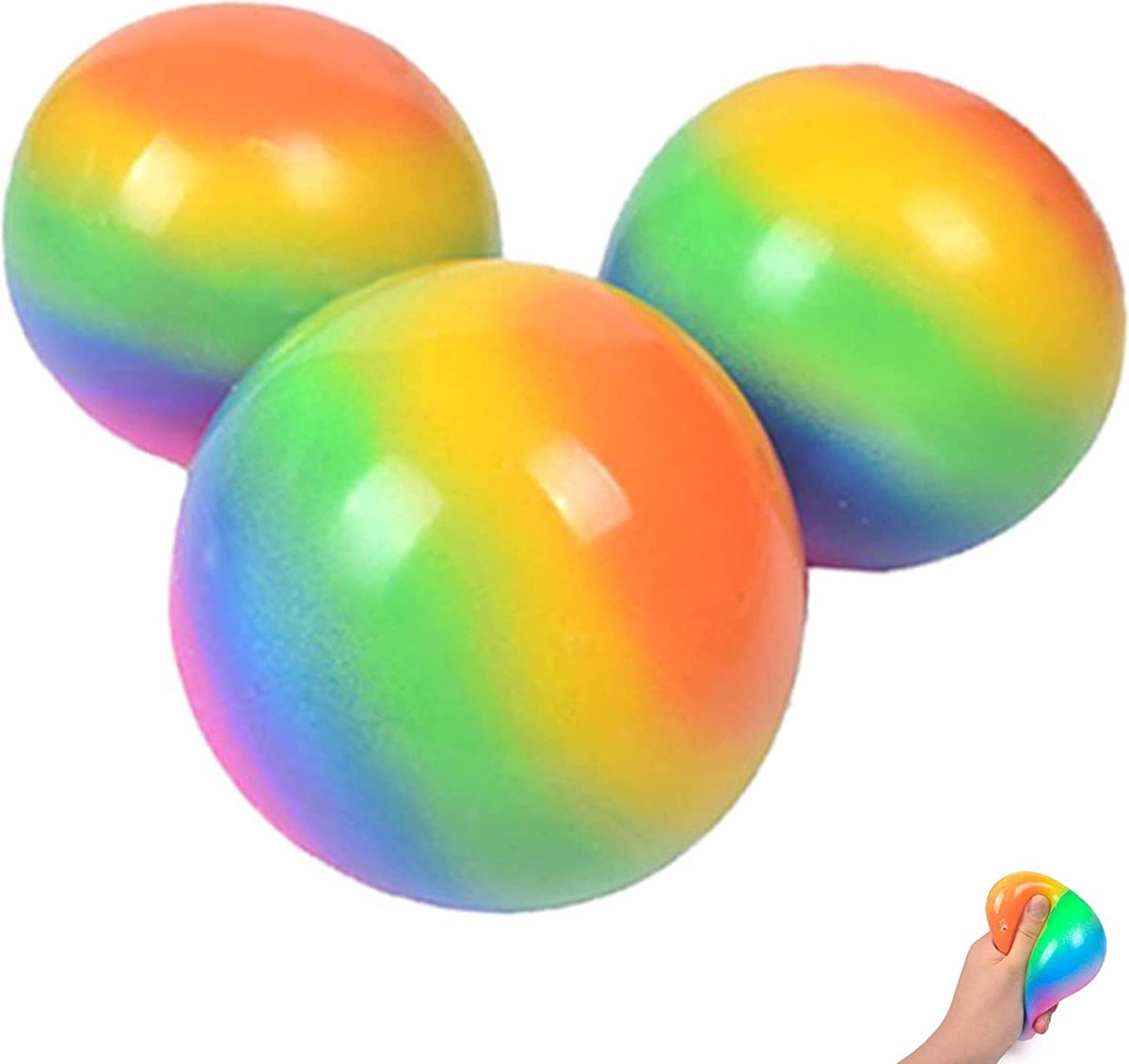 Pipihome 4 Stuks Stressballen Voor Kinderen En Volwassenen, Anti Stress Ball Fidget Fun Toy, Ijsblokjes-Fidget-Speelgoed, Knijpkubus, Anti-Stress Speelgoed Voor Jongens En Meisjes (A