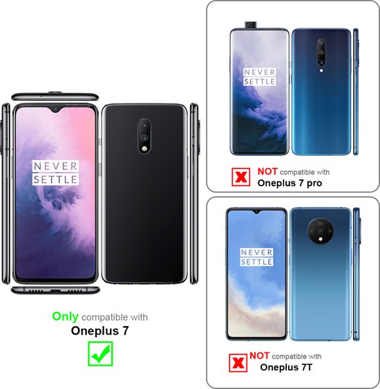 Étui Cadorabo pour OnePlus 7 en PHANTOM BLACK - Étui de protection avec fermeture magnétique