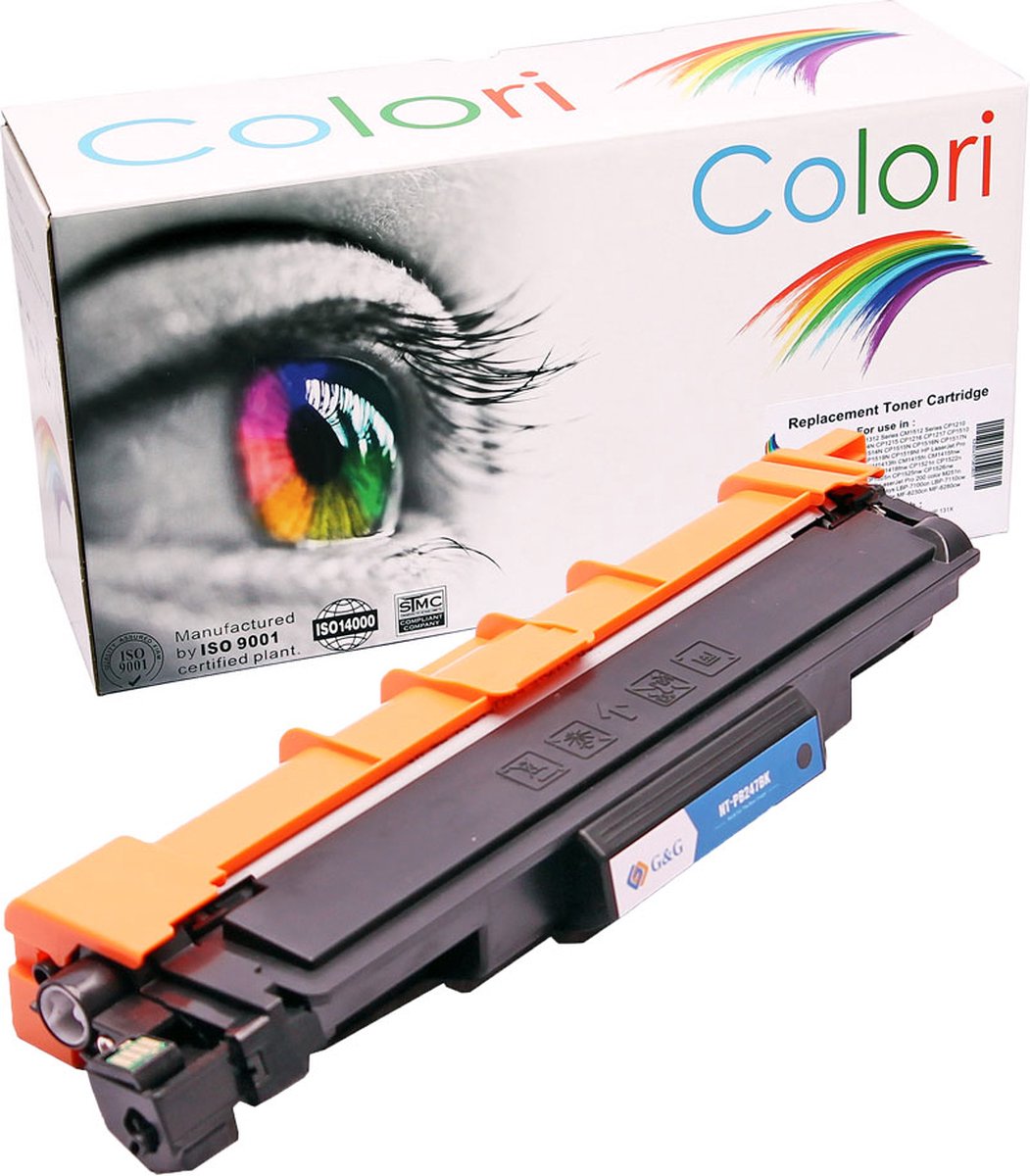 Colori huismerk toner geschikt voor Brother TN-247C cyan Brother TN-247 cyan voor DCP-L3510CDW DCP-L3517CDW DCP-L3550CDW HL-L3210CW HL-L3230CDW HL-L3270CDW HL-L3280CDW