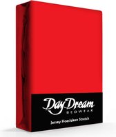 Day Dream hoeslaken - jersey - 140 x 200 - Bordeaux