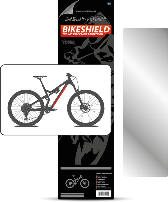 Bikeshield frame bescherming Tube shield large glossy protectie sticker | fiets folie | onderbuis