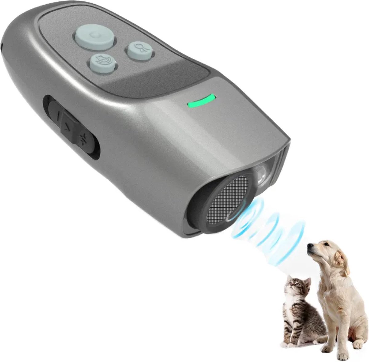 Bolture Anti Blaf Apparaat - Anti Blafband voor alle Honden - Hondentrainer Diervriendelijk & Zonder schok - Ultrasone - LED