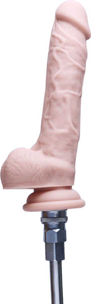 Hismith Siliconen Dildo 21 cm – Dildo Opzetstuk – QAC Quick Air – Beige