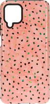 Burga Hoesje geschikt voor Samsung Galaxy A12 Telefoonhoesje Hardcase | Burga Tough Backcover Shockproof | Schokbestendig Galaxy A12 Telefoonhoesje | Anti Shock Proof - Watermelon Shake | Oranje