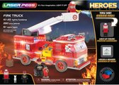 Brickkies®, Laserpegs, OP=OP, Constructie (blokken) Bouwset, (Fire Truck) Brandweerwagen, met 10 Led lights, Artikelnummer 18601