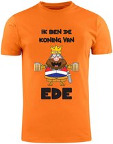 Ik ben de Koning van Ede Oranje Heren T-Shirt | Koningsdag | Shirt