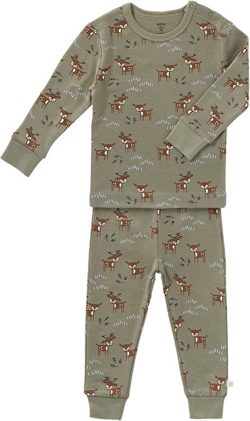 Fresk 2-Delige Pyjama | Deer Olive - Maat 92