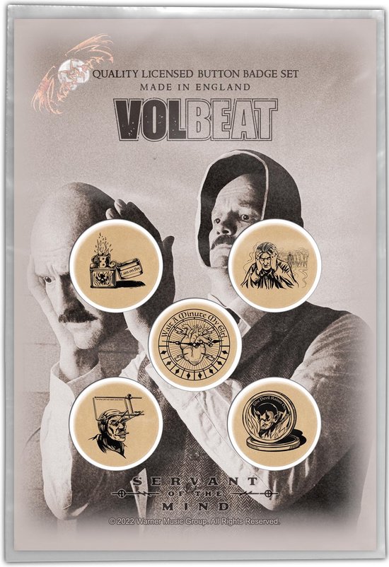 Volbeat - Servant of the Mind - button 5-pack | bol.com