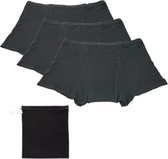 Cheeky Wipes Sous-vêtement menstruel - Feeling Cosy + Set - Lot de 3 - Court - Taille 44-46 - Zwart - Bamboe