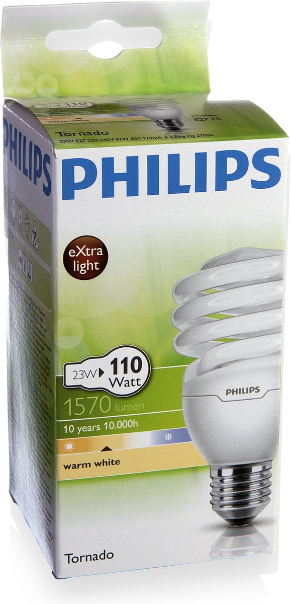 knuffel diepgaand Indringing Philips Tornado - Spaarlamp - 23W - E27 | bol.com