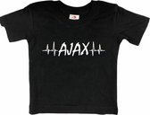 Amsterdam Kinder t-shirt | AJAX hartslag | Verjaardagkado | verjaardag kado | grappig | jarig | Amsterdam | Ajax | cadeau | Cadeau | Zwart/wit | Maat 134/140