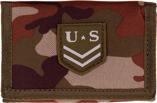 Klittenband Portemonnee Camouflage Embleem U.S. - 13x8,5cm
