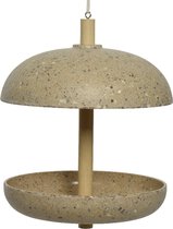 Decoris Vogel silo d'alimentation suspendu - bois de bambou - marron clair - 21 x 25 cm