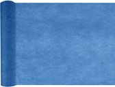 Santex Tafelloper op rol - donkerblauw - 30 cm x 10 m - non woven polyester