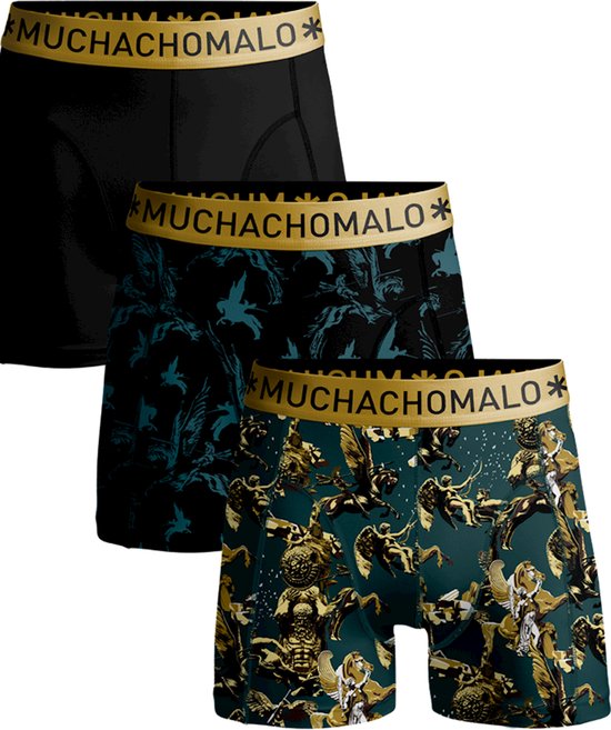 Muchachomalo boxershorts - heren boxers normale (3-pack) - Print/solid - Maat:
