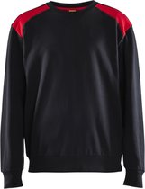 Blaklader Sweatshirt bi-colour 3580-1158 - Zwart/Rood - XXL
