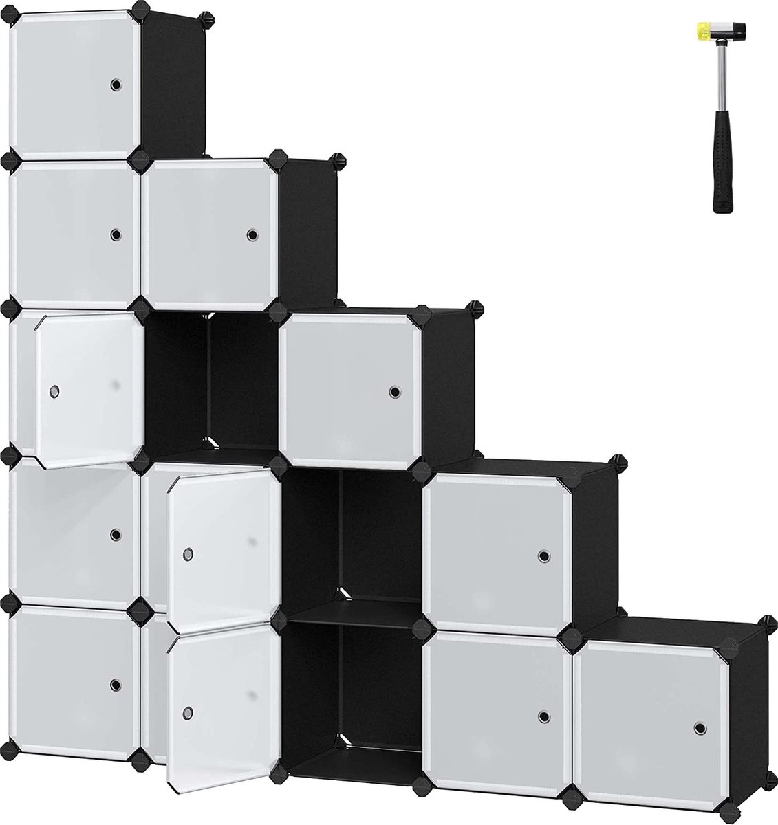 Mira Home Schoenenrek Rek Wit Kunststof 123 x 31 x 123 cm