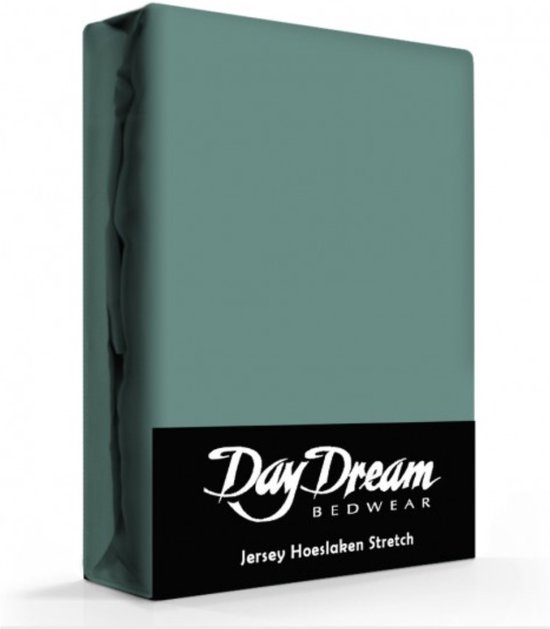 Day Dream hoeslaken - jersey - 180 x 200 - Petrol - Day Dream