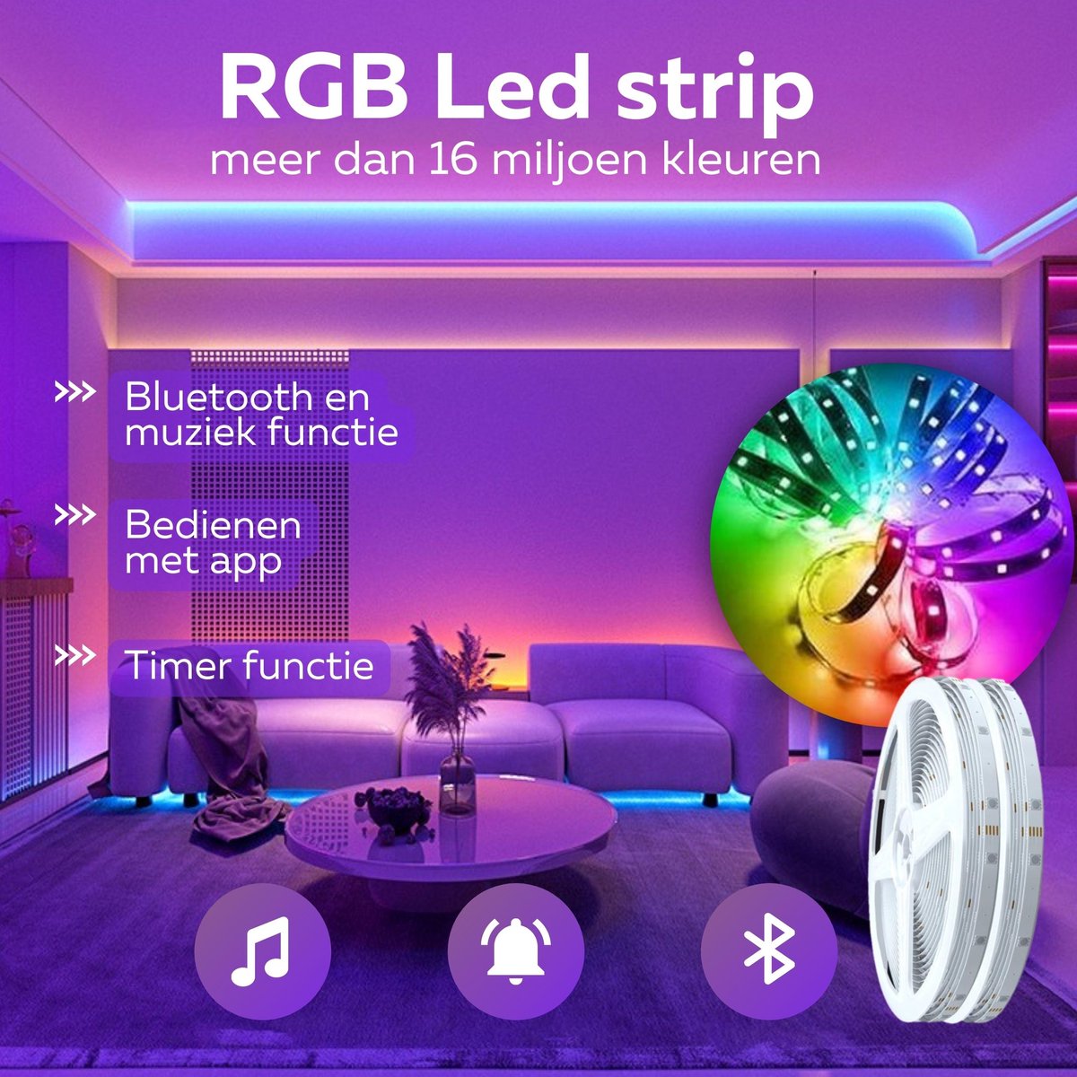 Guirlande connectée 20m APPY LED RGB APPlication Bluetooth smartphone
