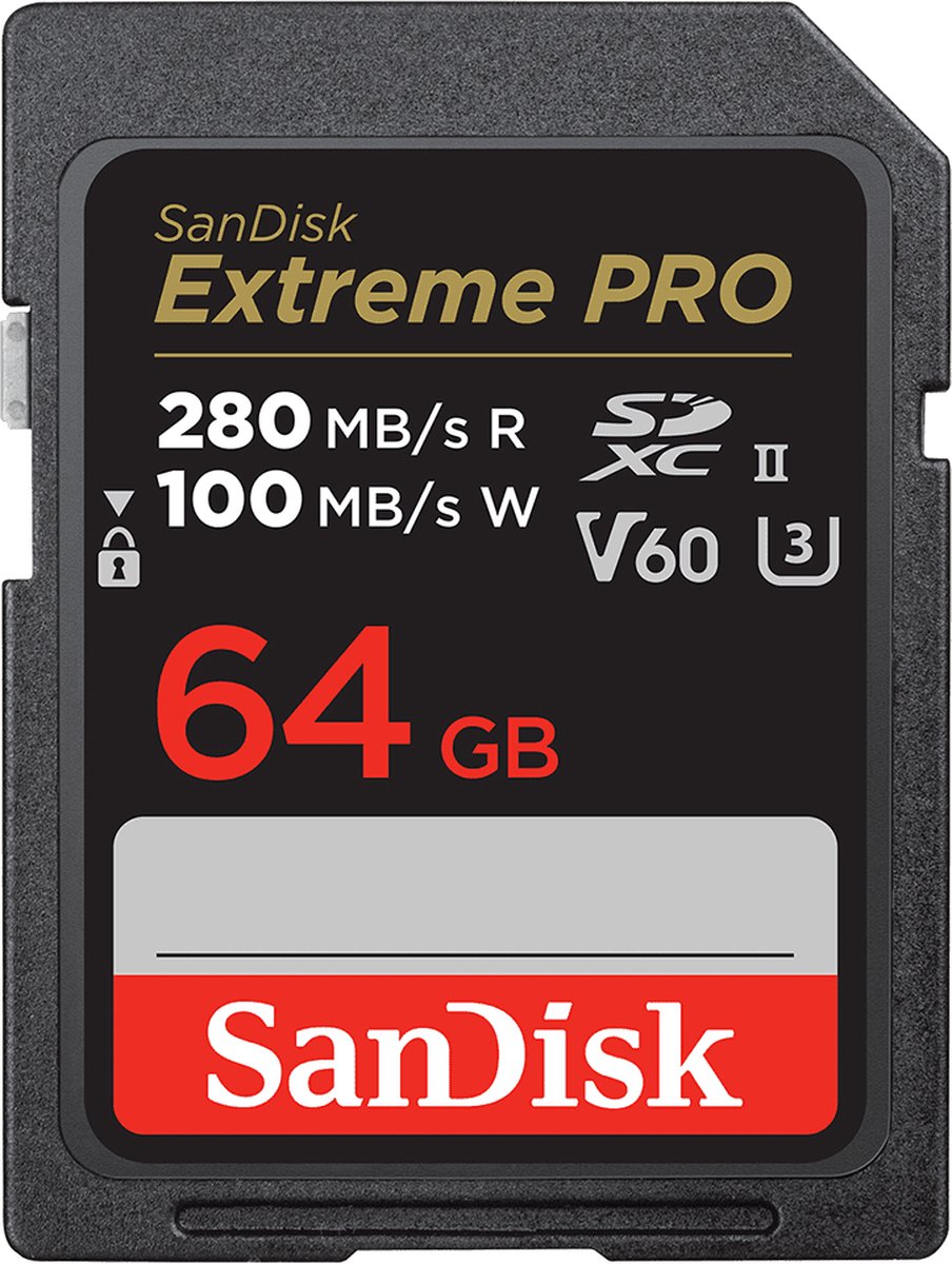SanDisk Pro 64GB V60 UHS-II SD Cards 280/100MB/s