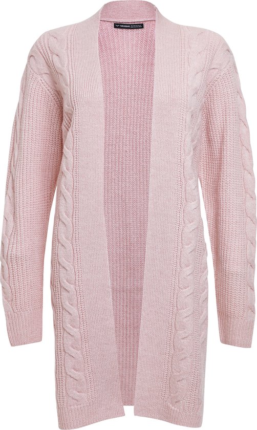 Threadbare Denim Corps Rozanna Cable Detail Cardigan R1 Vest