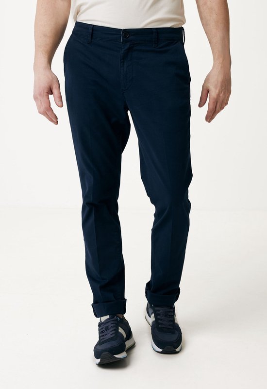 GREGORY Mid Waist Garment Dye Chino Mannen - Navy - Maat 28