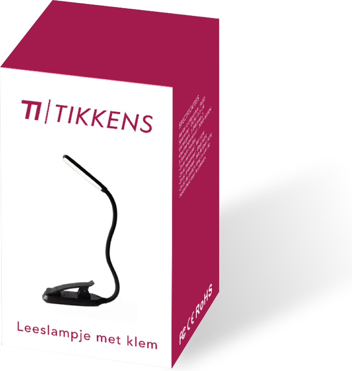 Tikkens LED Leeslampje voor Boek - Nachtkastje Leeslamp voor in bed - Boeklamp USB Oplaadbaar met Klem - Boeklampje met 3 Lichtstanden — cadeau in Gadgets - foto 7