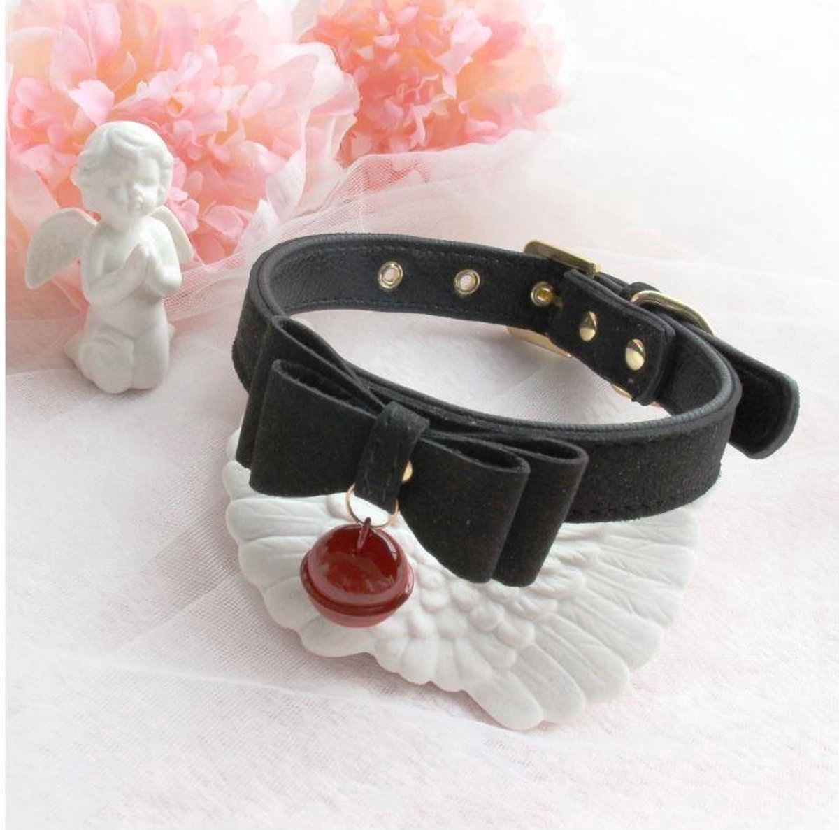 Goedkoopste Bibbi's Choker met Belletje - Bondage Ketting - Rollespel - Kinky Bdsm - Halsband - van Heble®