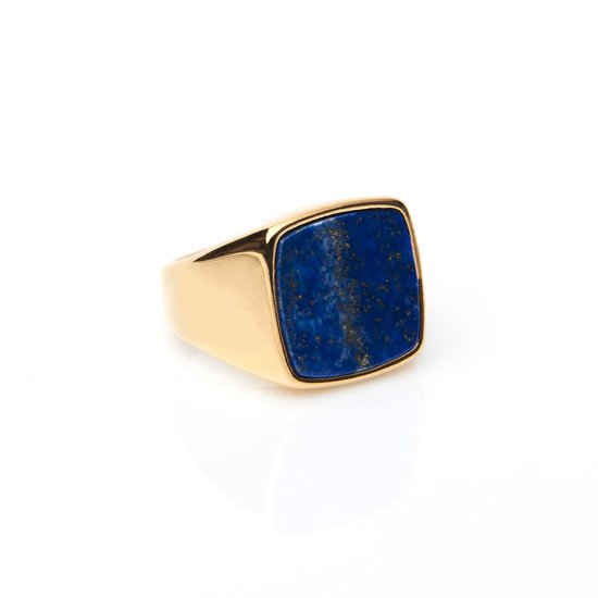 Marenca Gouden Heren Zegelring met Lapis Lazuli (L) - Marenca