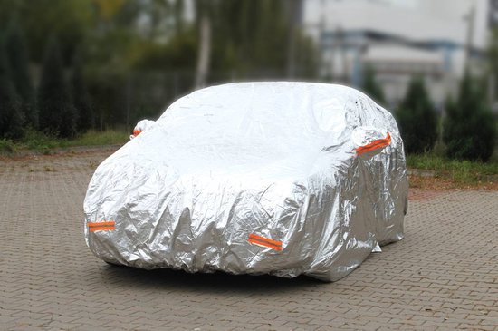 Autohoes met ritssluiting, reflecterend, 120gr + katoen, Zilver, maat: XL, 530x180x120cm — afbeelding 3