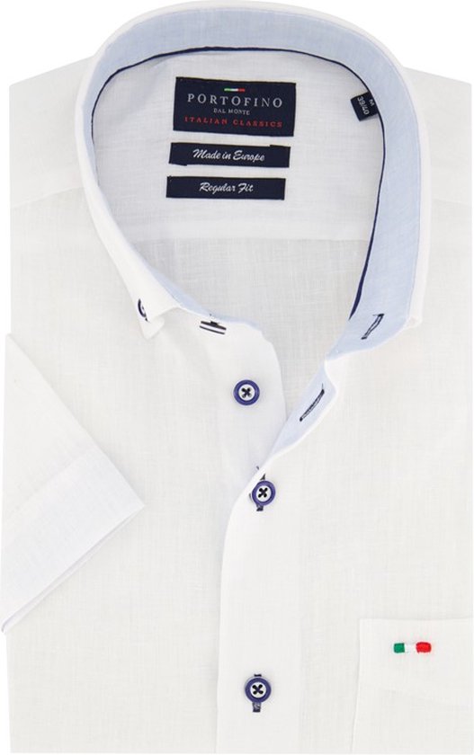Portofino overhemd korte mouw wit