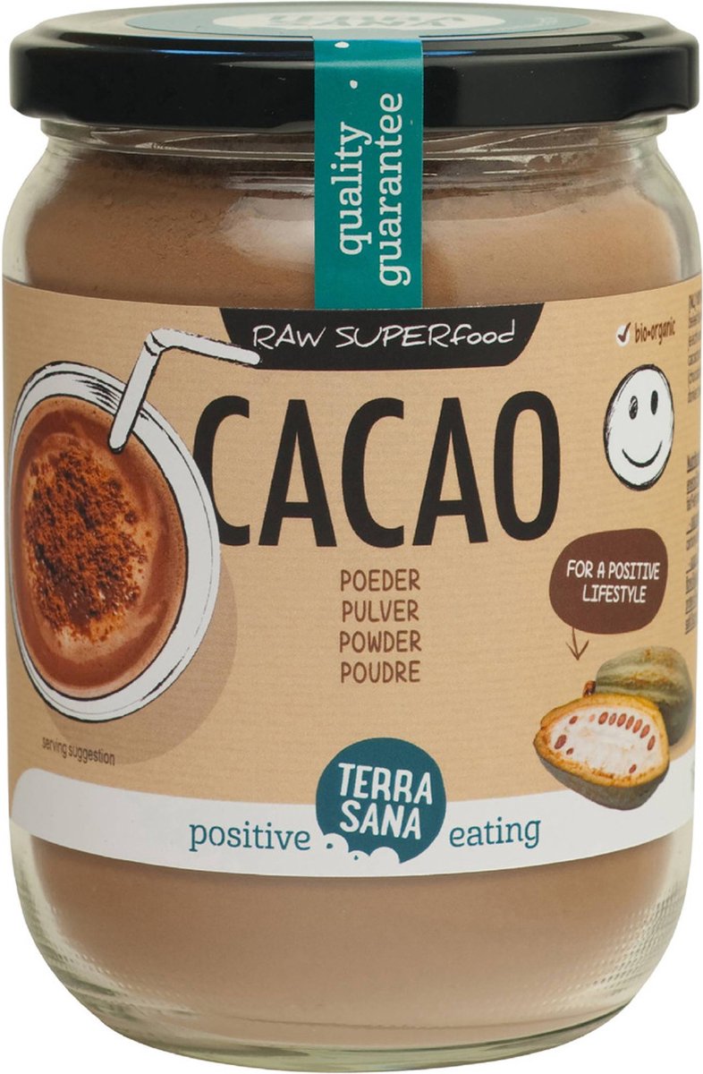 Terrasana Cacao antio.poeder - 160 gram - Voedingssupplement