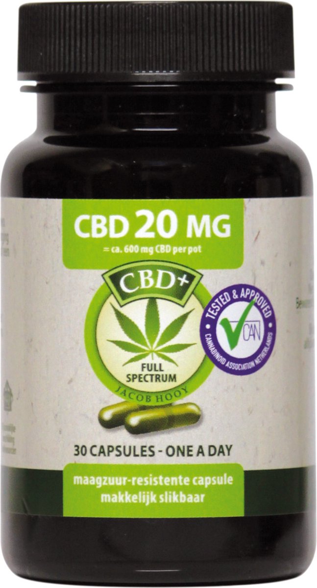 Goedkoopste Jacob Hooy - Jacob Hooy - Jacob Hooy CBD 20mg 30 Capsules