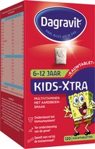 Dagravit Kids-Xtra SpongeBob Multivitaminen 6-12 jaar - Vitamine A, C en de mineralen zink en selenium ondersteunen het immuunsysteem - 120 kauwtabletten