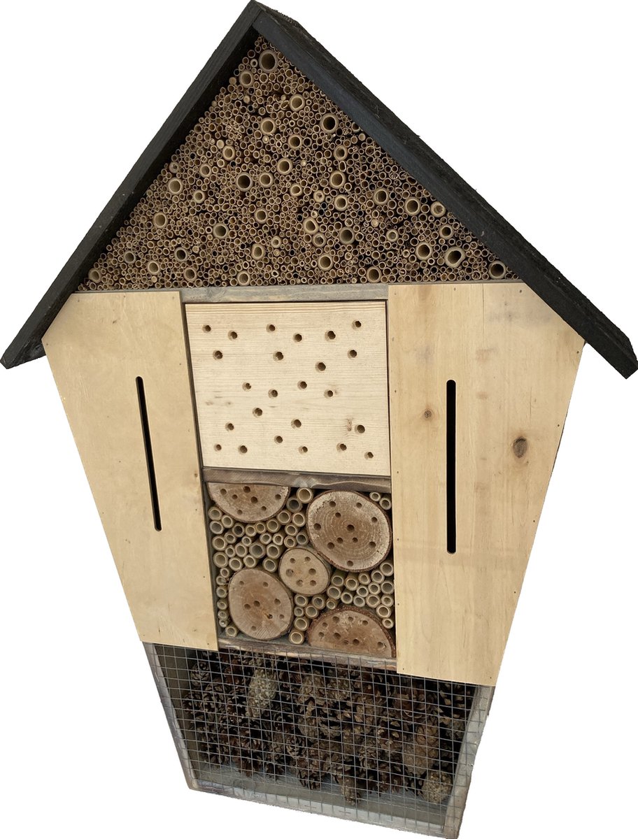 GARDEN SPIRIT Groot Insectenhotel - FSC Hout - Bijenhotel 57 x 80 cm