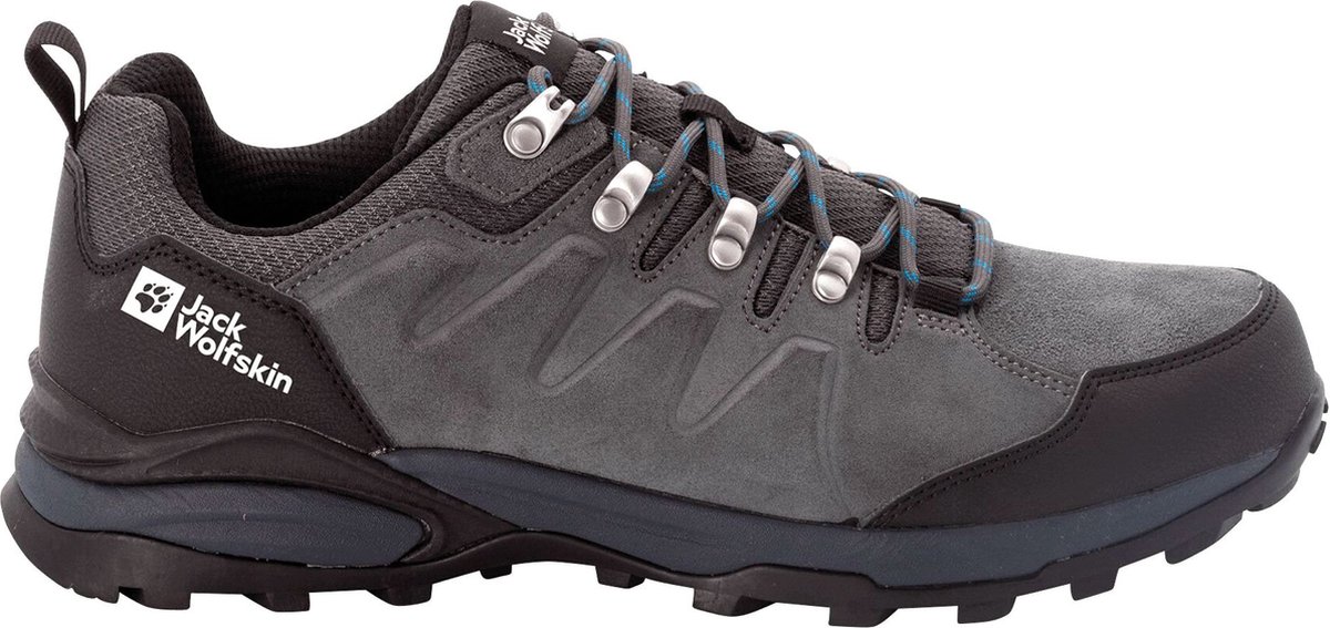 Jack Wolfskin REFUGIO TEXAPORE LOW M Heren Wandelschoenen - grijs / zwart - Maat 44