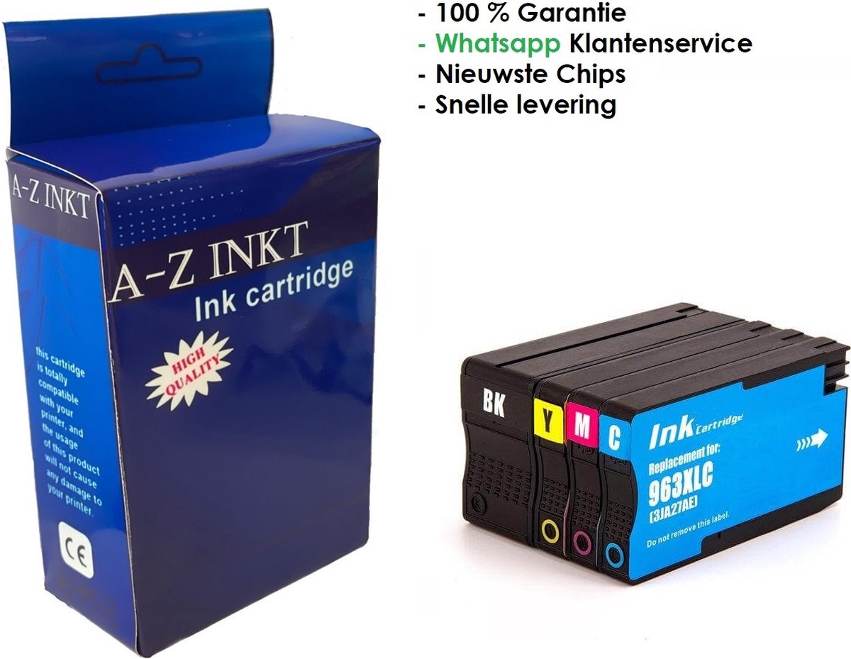 Premium Huismerk AtotZinkt voor HP 963XL BK/C/M/Y huismerk set van 4 cartridges