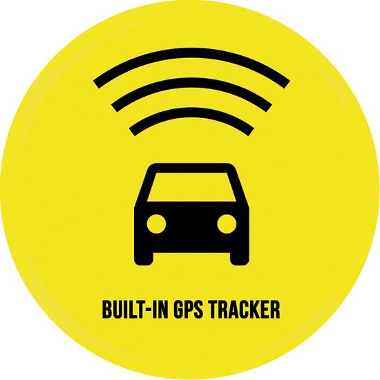 Auto sticker "Builtin GPS tracker" ⌀ 4,5 cm 3 stuks GPS