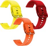 Set van 3 Silicone bandjes voor Samsung Watch 20mm 3pcs Bright